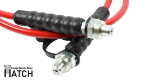 1x rot Hydraulische Schlauch