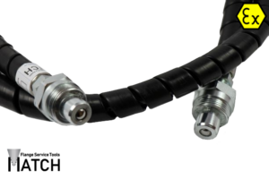 Schwarz Hydraulische Schlauch ATEX, Nahaufnahme